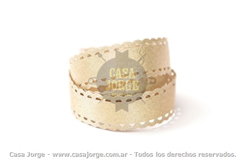 CINTAS CORDON DE ORO NAVIDEÑA CRUZ DE LUXE DE 23 MM ARTICULO CC1364023 POR 10 METROS